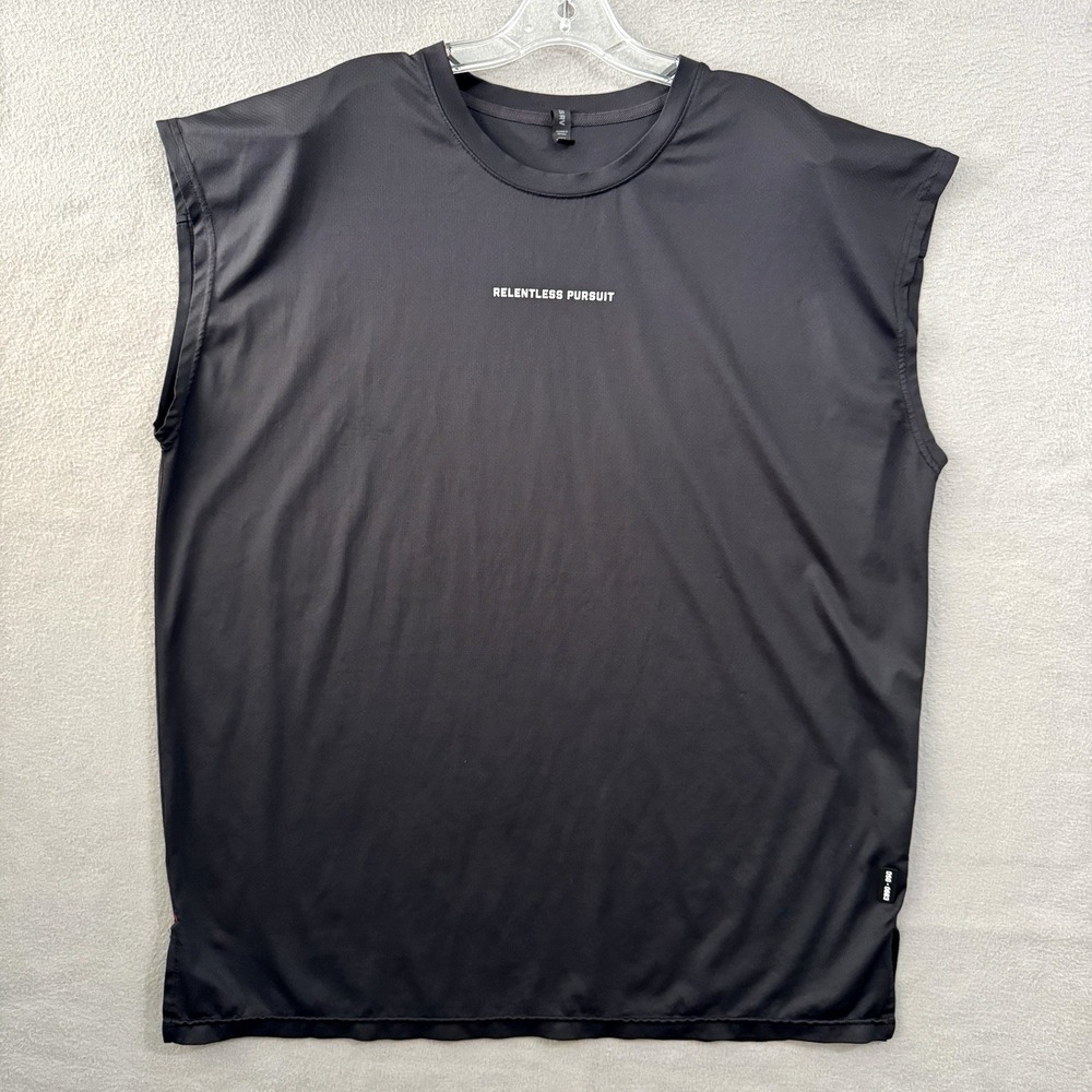 ASRV Shirt Men XL Black Sleeveless Tank Silverlite Performance Training DSG-0663